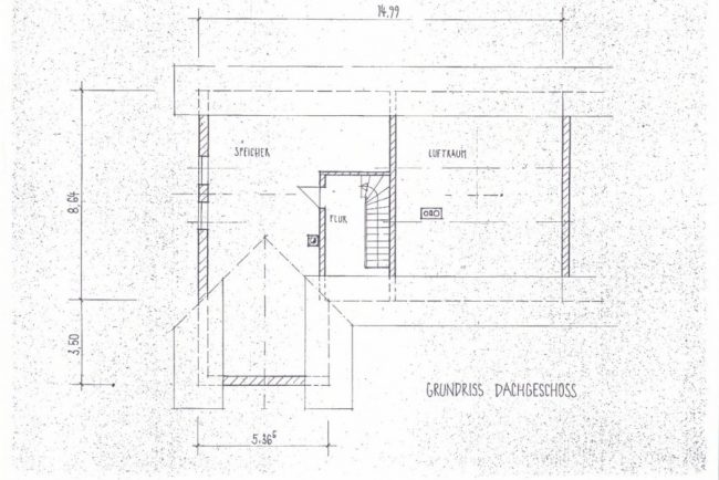 Grundriss Dachboden